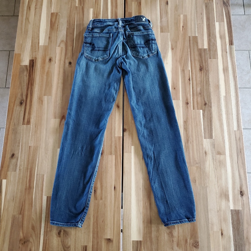 Skinny Super Stretch Jeans-American Eagle - Size 0 - Picture 3 of 4